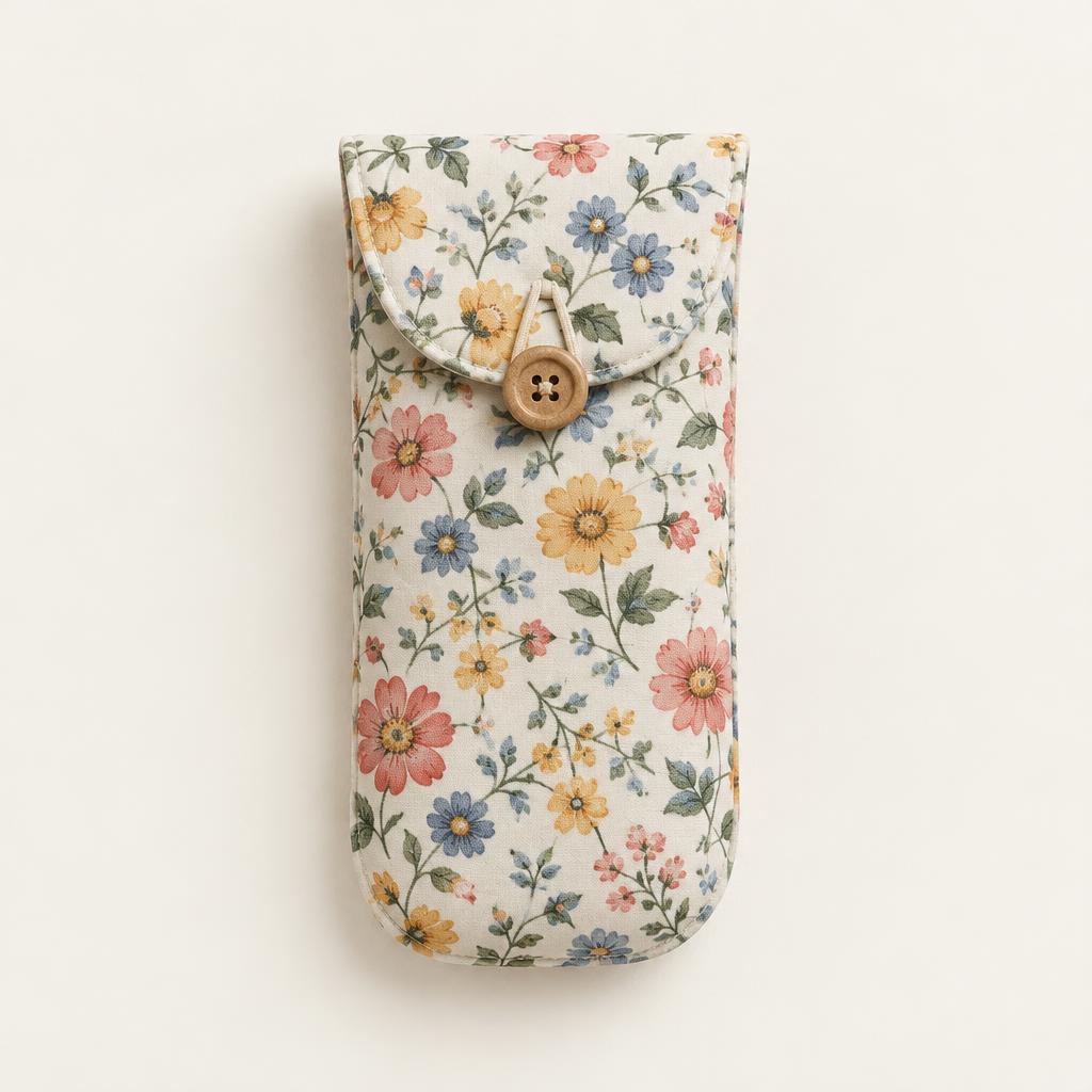 Étui à lunettes fleuri